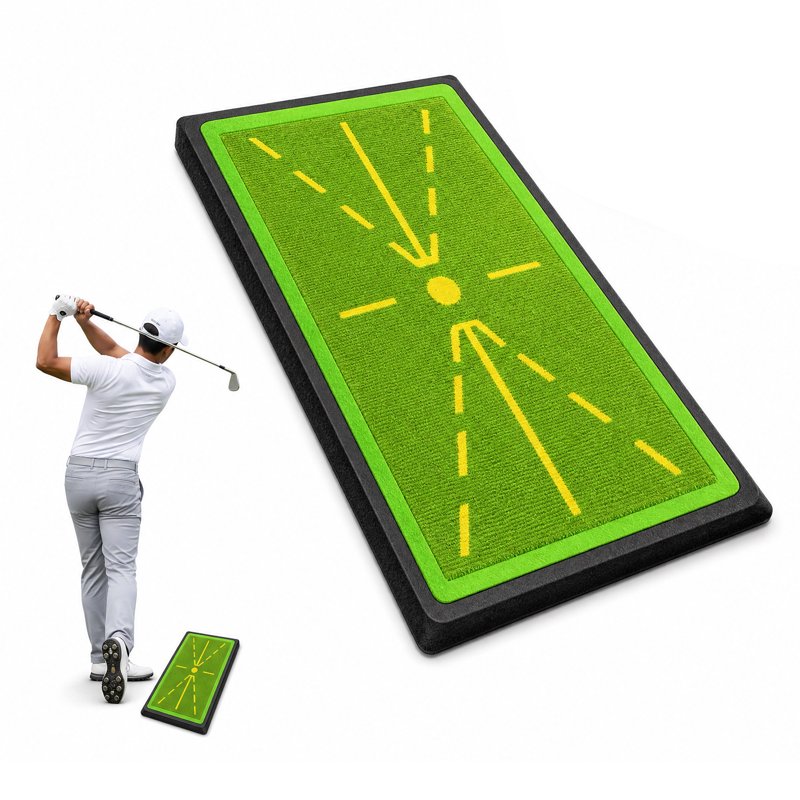 Golf Hitting Mat with Swing Path Feedback & Impact Detection - Indoor & Outdoor Practice Trainer