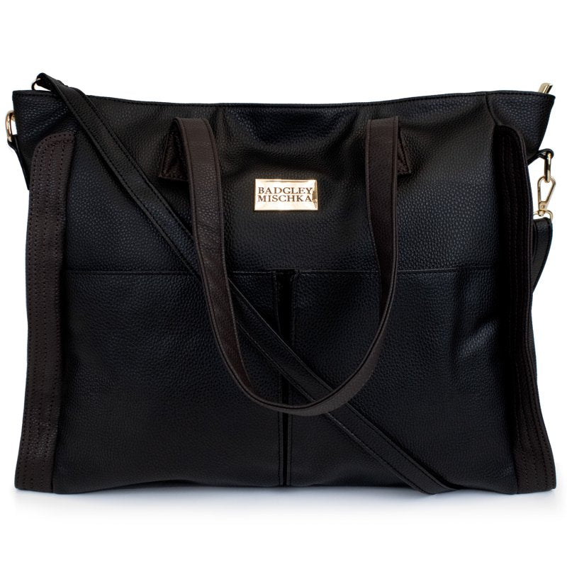 Vegan Leather Travel Tote Bag for Women - Spacious Weekender Bag with Interior Pockets
