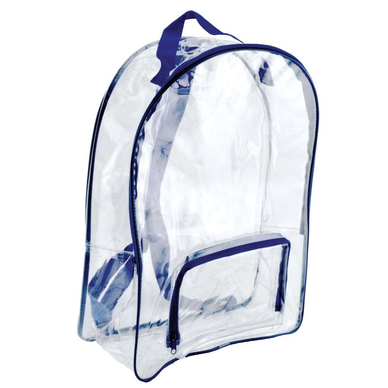 Clear Backpack with Front Pocket - 13x17 Inch Security Bag for School & Events