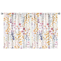 Light Floral Blackout Curtains 42x54 Inches - 2 Panel Bedroom Window Drapes