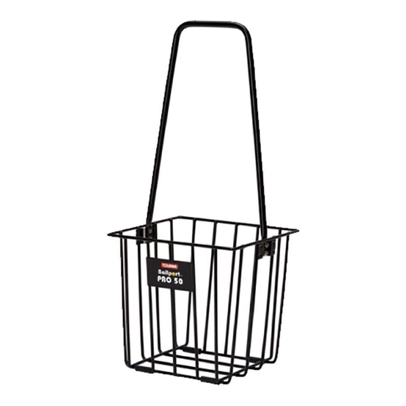 Tennis Ball Pickup Basket Holds 50 Balls Heavy Gauge Steel Wire Black