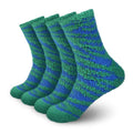 Women's Fuzzy Zebra Print Team Spirit Socks 4 Pairs - Microfiber, Warm & Soft