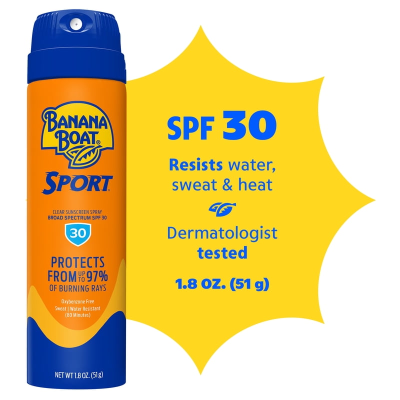 SPF 30 Sunscreen Spray - Water & Sweat Resistant, Travel Size, 2 Pack