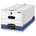 Medium-Duty Storage Boxes for Letter Files White Blue 12.25 x 24.13 x 10.75 in - 4 Pack