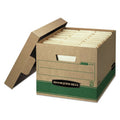 Medium-Duty Recycled Storage Boxes for Office & Home Filing - Kraft/Green