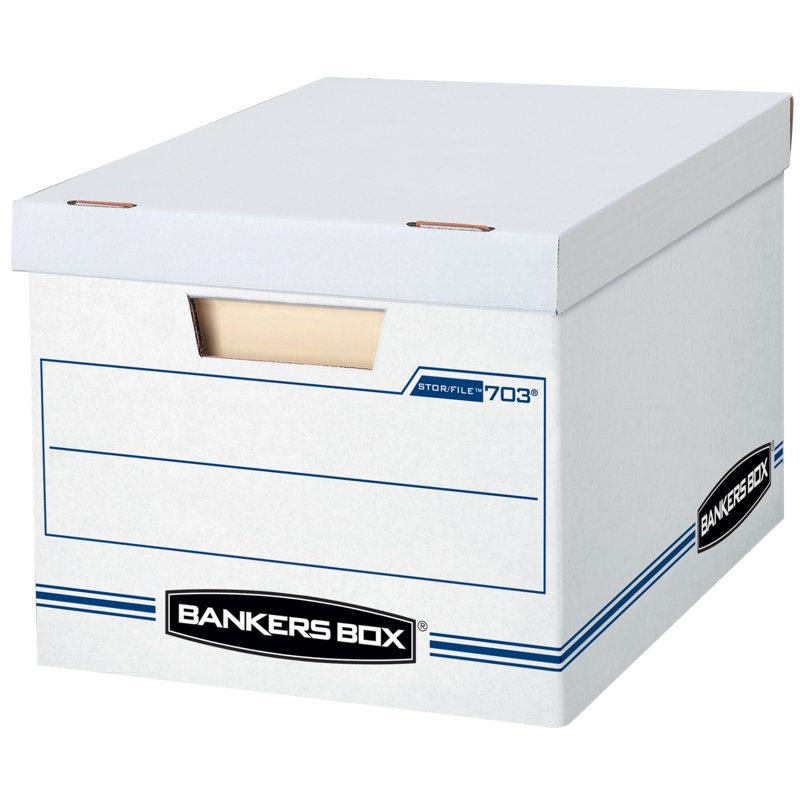 10 Pack Letter and Legal File Storage Boxes with Lift-Off Lids - 10x12x15