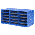 Classroom Literature Organizer with 15 Compartments - Centralized School Storage