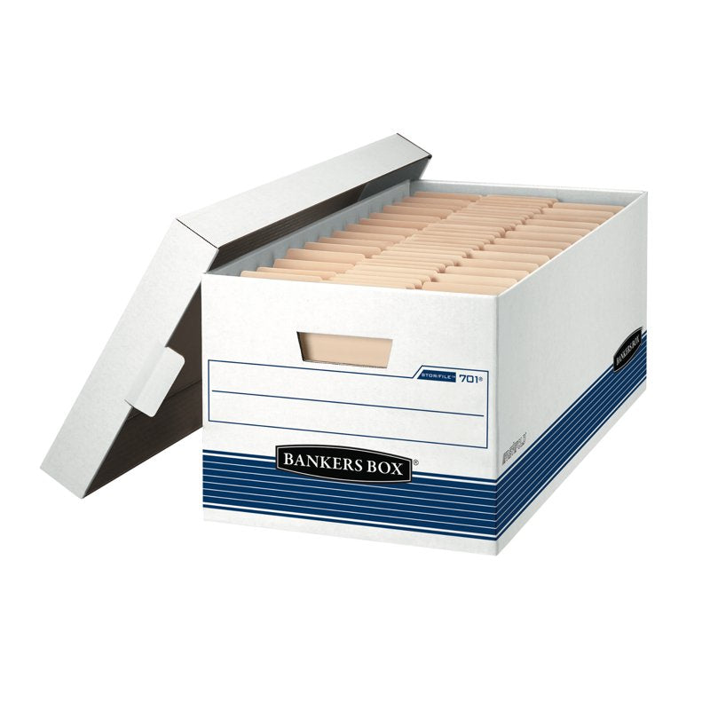 White File Storage Boxes with Lids - 12 Pack, Corrugated Cardboard