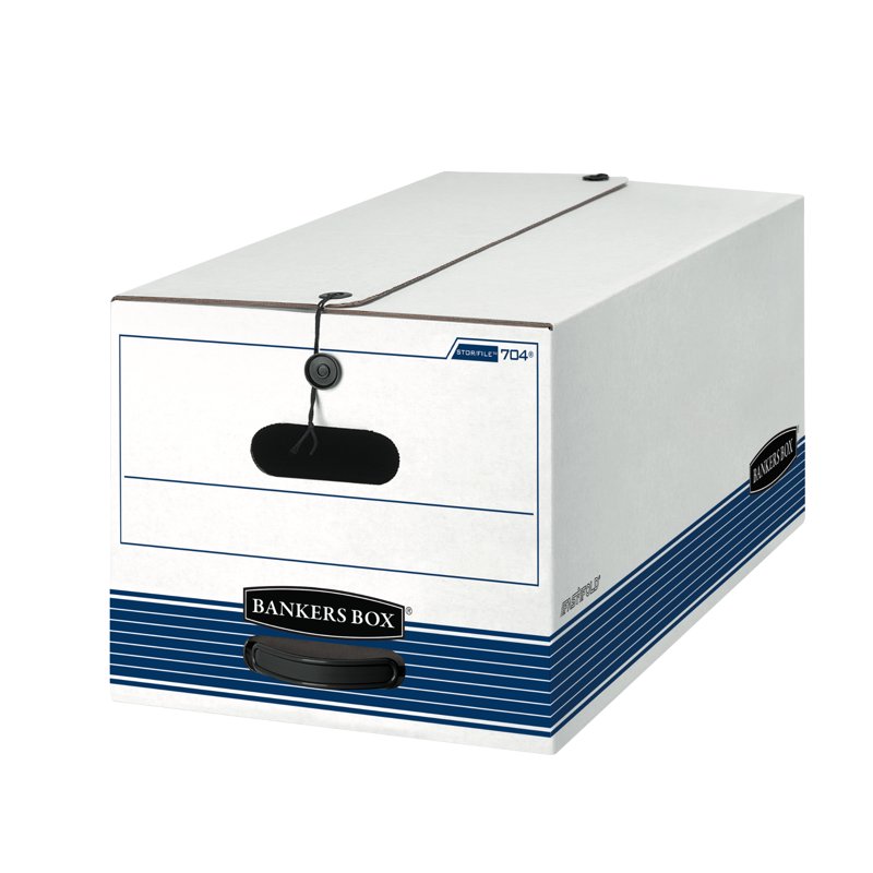 Heavy-Duty Storage File Boxes 12 Pack with Handles - Letter Size