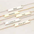 Personalized Bar Necklace - Custom Name Jewelry Gift for Her
