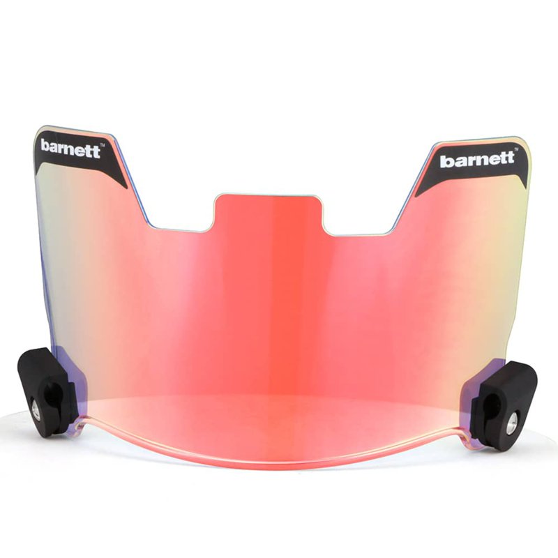 Football Helmet Visor Revo Clear Red Universal Fit Anti-Fog UV Shield