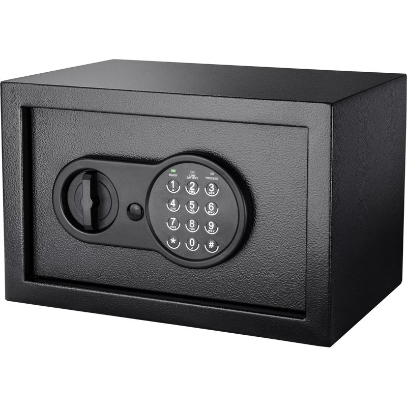 Compact Digital Keypad Safe 0.36 Cu Ft Security Lockbox for Home & Office