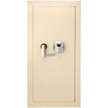Large Biometric Wall Safe 0.82 Cu Ft Beige Security Safe with Fingerprint
