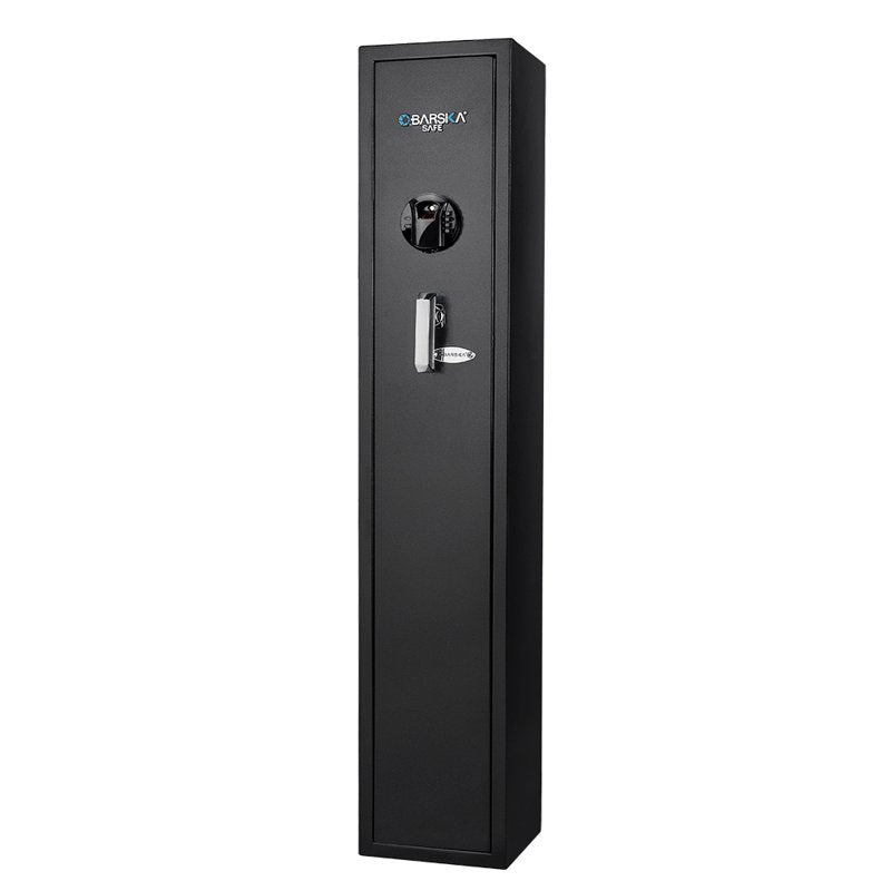 Biometric Rifle Safe with Keypad and 4-Position Rack - 66 lbs