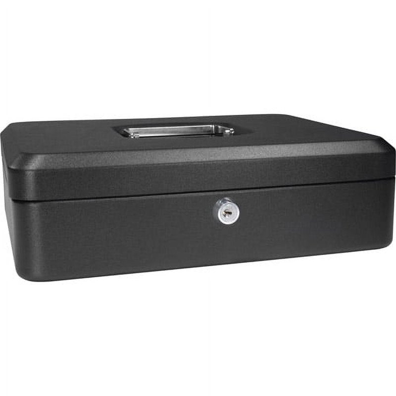 Large Cash Box with Key Lock, Secure Money & Valuables Storage