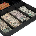 Cash Box with 6 Compartment Tray and Money Clip - Secure, Durable, Portable Storage