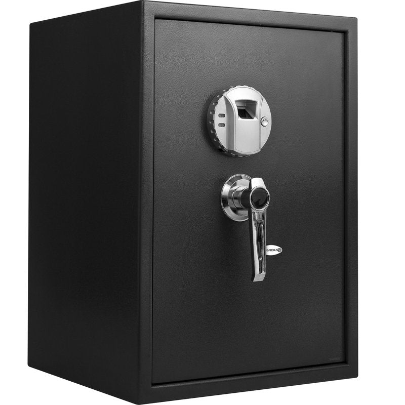 Biometric Floor Safe with Fingerprint Scanner, Steel Security Storage