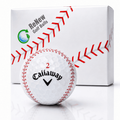 Refinished Callaway Chrome Soft Golf Balls 12 Pack with Baseball Design