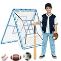 Baseball Rebounder Net with 5 Adjustable Angles, Heavy-Duty Steel Frame