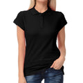 Women's Slim Fit Short Sleeve Polo Shirt - 100% Cotton Casual Top