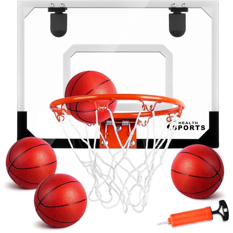 Indoor & Outdoor Mini Basketball Hoop for Door Wall - Kids & Adults