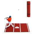 Baseball Softball Hitting Mat with Home Plate - Indoor Outdoor Turf Practice