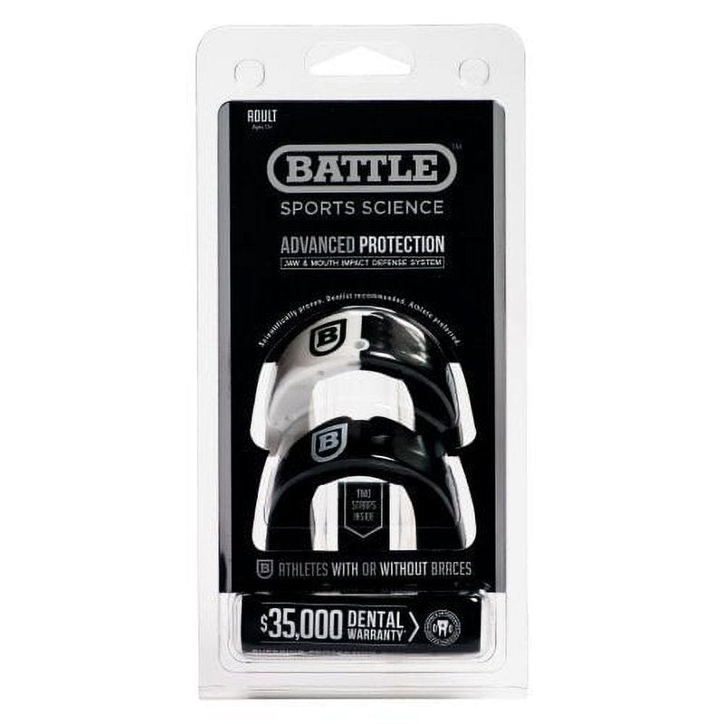 Adult Football Mouthguard 2-Pack with Straps - Re-moldable, Safe Protection