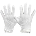 Adult Football Receiver Gloves - Large White, Ultra-Stick Grip, NFHS/NCAA/NOCSAE