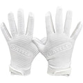 Youth Football Receiver Gloves Large White - Battle Sports Doom 1.0