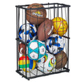 Wall & Floor Ball Rack Organizer for Sports Balls - Holds Up to 8 Large Balls
