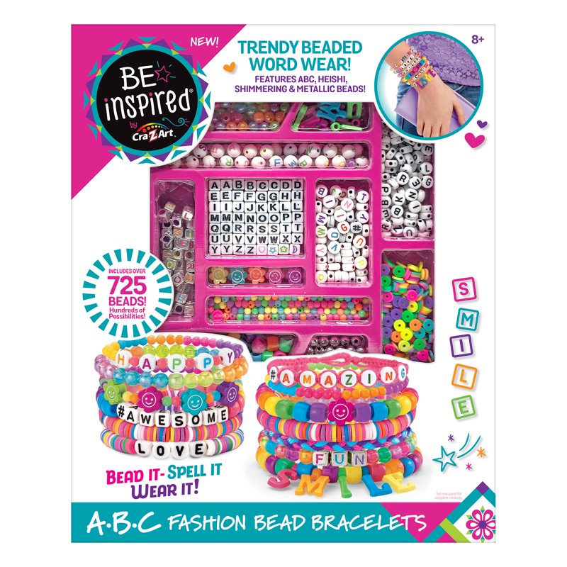 Girls & Tweens Friendship Bead Bracelet Kit with 750+ Alphabet Beads & Accessories