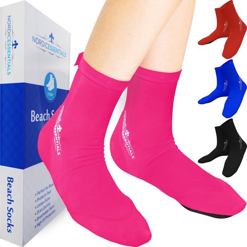 Breathable Swim Socks for Adults - Protective Beach Footwear, Multiple Sizes & Colors