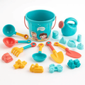 Kids Beach Toys Set - 18 Piece Sandcastle and Water Play Kit for Ages 3-10