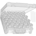 Bead Organizer with 42 Grid Storage Compartments for Jewelry and Craft Supplies