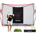 Bearwill 10x7 ft Golf Practice Net with Mat, Target Cloth & Carry Bag