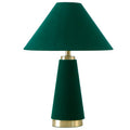 Green Velvet Table Lamp - 19-Inch Modern Bedroom & Living Room Lighting