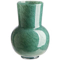 Green Mottled Glass Vase - Artistic Home Decor, 8.35 Inches