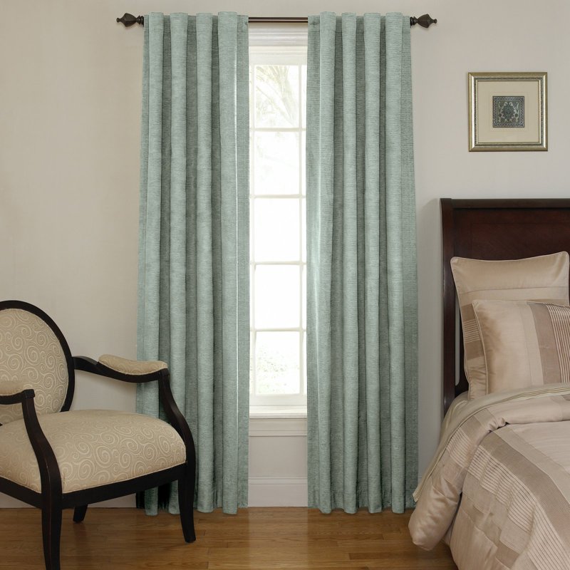 Room-Darkening Window Curtain Panel with Backtab for Sleep Privacy