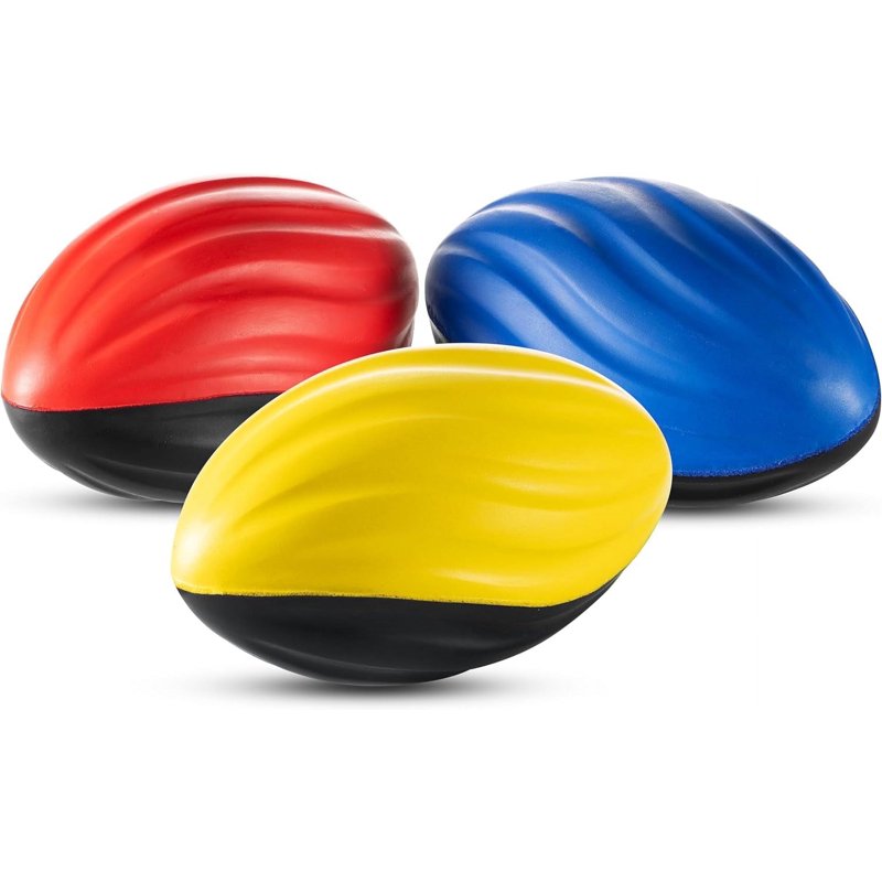 Mini Foam Footballs Set - 3 Pack 5-Inch Soft Indoor Outdoor Sports Toys