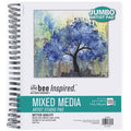 Bee Inspired Mixed Media Sketchbook Pad - 120 Sheets, Heavyweight Spiral Bound 9x12