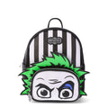 Women's Mini Backpack with Show Time Beetlejuice Design - Black