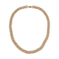 Men's Goldtone CZ Chain Necklace with Curb Style Link and Lobster Claw Clasp