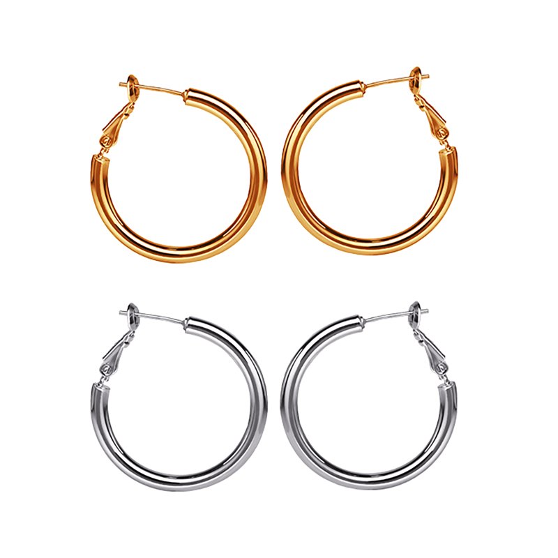Women's 14kt Gold Flash Plated Hoop Earring Set - Classic and Elegant Jewelry