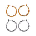 Women's 14kt Gold Flash Plated Hoop Earring Set - Classic and Elegant Jewelry