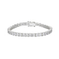 Women's Silver Plated Cubic Zirconia Tennis Bracelet - 7.25 Inch with Extender