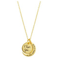 Women's Gold Plated 'I Love You to the Moon & Back' Necklace - Adjustable Chain