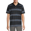 Ben Hogan Stripe Polo Shirt for Men – Moisture-Wicking, Sun Protection, Black S, Sizes S-5XL