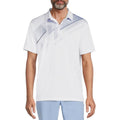 Ben Hogan Men’s & Big Men’s Diagonal Stripe Golf Polo Shirt – Bright White, L