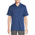 Ben Hogan Men’s & Big & Tall Textured Windowpane Golf Polo Shirt – Navy XL