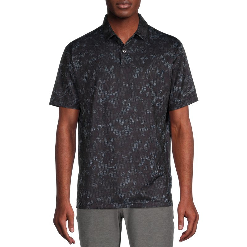 Ben Hogan Camouflage Print Golf Polo Shirt for Men – Short Sleeve, S-5XL, Black, M (Variation)